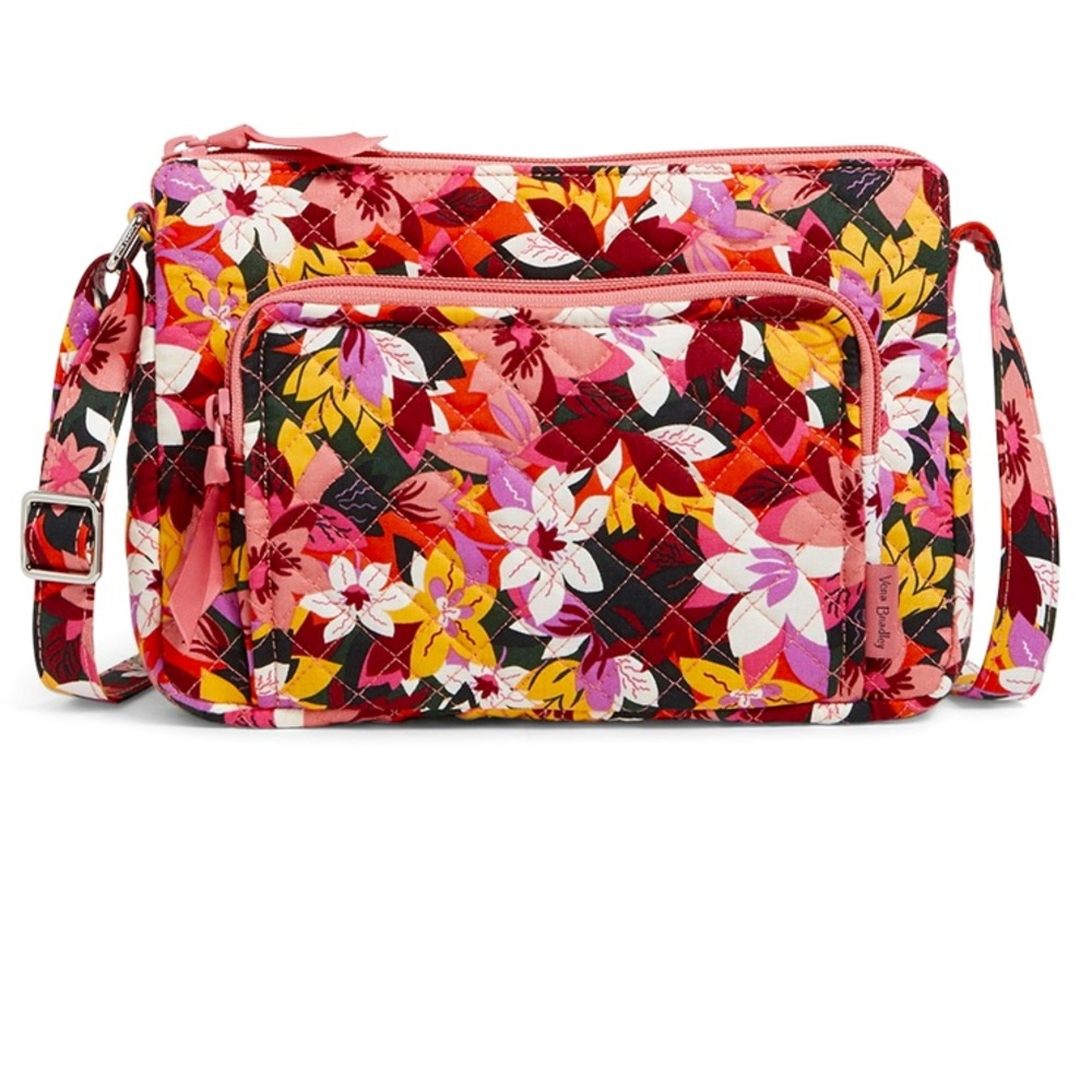 Vera Bradley Women's Recycled Cotton RFID Little Hipster Rosa Floral
